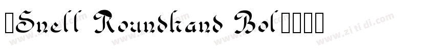 :Snell Roundhand Bol字体转换